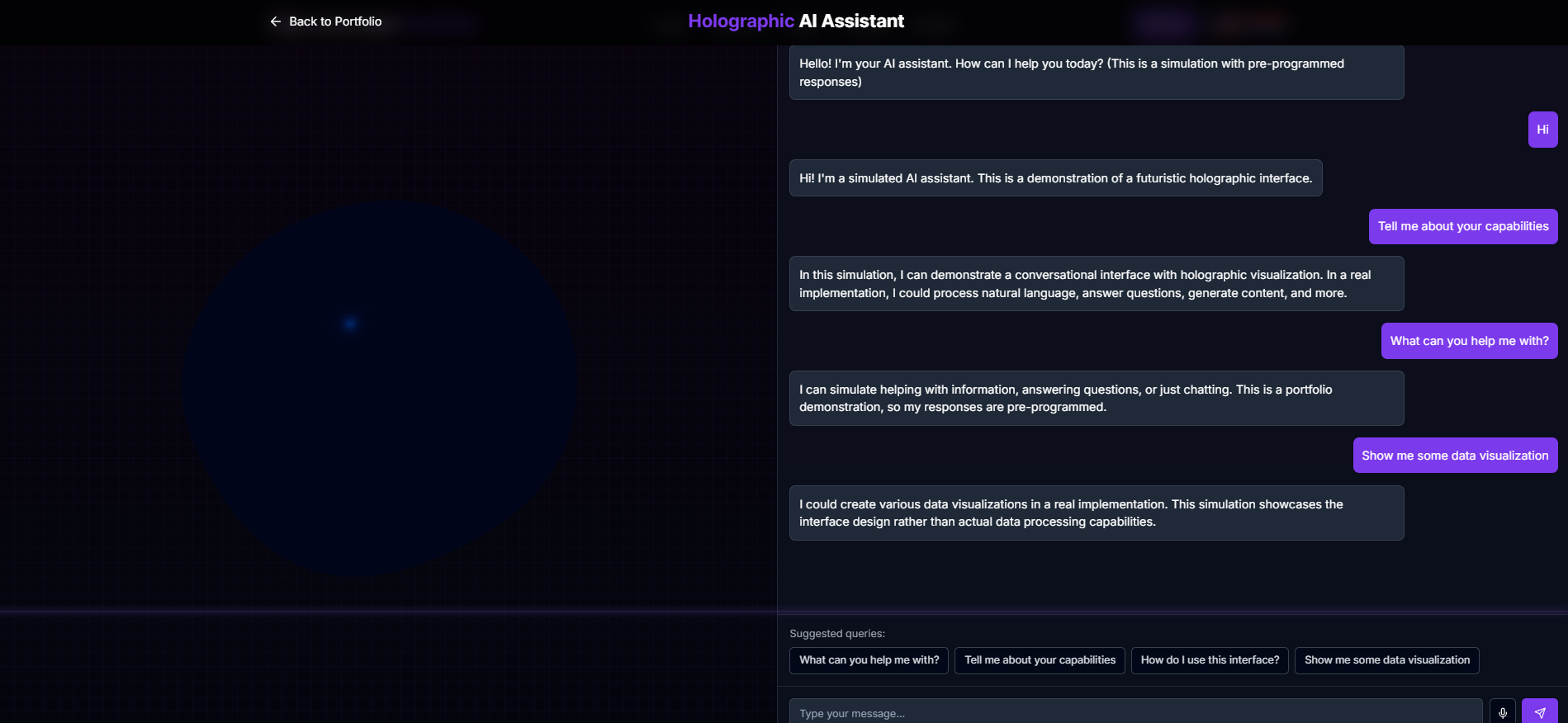 Holographic AI Assistant